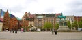 MALMO, SWEDEN - MAY 31, 2017: panoramic banner of Stortorget squ Royalty Free Stock Photo