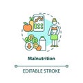 Malnutrition concept icon