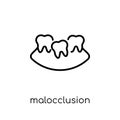 Malocclusion icon. Trendy modern flat linear vector Malocclusion