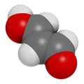 Malondialdehyde MDA, enol form molecule. Marker of oxidative stress and naturally produced during the lipid peroxidation of.