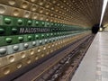 Malostranska metro station Royalty Free Stock Photo