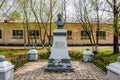 MALOYAROSLAVETS, RUSSIA - MAY 2016: Monument to the hero of the war of 1812 Savva Belyaev