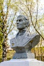 MALOYAROSLAVETS, RUSSIA - MAY 2016: Monument to the hero of the war of 1812 Savva Belyaev