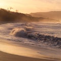 Malpais in Costa Rica,Coast of Costa Rica at dusk. Conceptual image Royalty Free Stock Photo