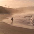 Malpais in Costa Rica,Surfer on the beach in Costa Rica. Conceptual image Royalty Free Stock Photo
