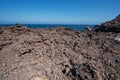 Malpais de Guimar, badlands volcanic landscape in Tenerife, Canary island, Spain. Royalty Free Stock Photo