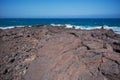 Malpais de Guimar, badlands volcanic landscape in Tenerife, Canary island, Spain. Royalty Free Stock Photo
