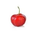 Malpighia glabra,Acerola fruit on white background