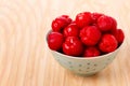 Malpighia glabra red acerola, tropical fruit Royalty Free Stock Photo