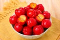 Malpighia glabra (red acerola), tropical fruit Royalty Free Stock Photo