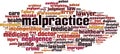 Malpractice word cloud