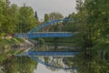 Malse river in spring morning in Budweis city Royalty Free Stock Photo