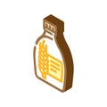 malt syrup barley isometric icon vector illustration Royalty Free Stock Photo