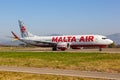 Malta Air Boeing 737-8-200 MAX airplane Bergamo airport in Italy