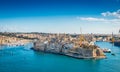 Senglea and its yachts, Valletta, capital of the island of Malta