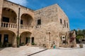 Malta, Birgu, courtyard with buildings inside at Fort St Angelo. Royalty Free Stock Photo