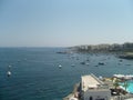 Malta Bugibba harbor with boats seascape
