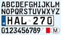 Malta car plate, letters, numbers and symbols, European Union