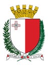 Malta coat of arms, seal, national emblem.