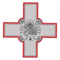 Malta coat of arms, seal, national emblem.