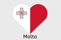 Maltese flag icon, Malta country flag vector illustration
