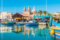 Malta December 2017, Marsaxlokk harbor fishing boats colorful Malta