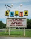 Malta Drive-In Theatre vintage sign, Malta, New York Royalty Free Stock Photo