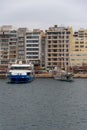 Buidlings and boats on Sliema waterfront Malta