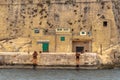 Part of the WW2 fortifications at the entrance to the Grand Harbour, Valletta, Malta Royalty Free Stock Photo