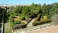 Malta, Floriana, view of the city and the garden from the fortress ramparts