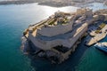 Malta. Fort Saint Angelo aerial drone view