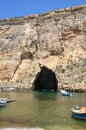 Malta, Gozo Island, panoramic view of Dwejra internal lagoon