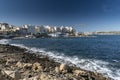 Rough sea in St Pauls bay Malta Royalty Free Stock Photo