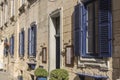 Shuttered windows in a building in Rabat Malta