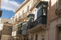 Enclosed windows on a building in Rabat Malta