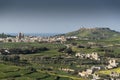 View North West from the Citadel of Victoria Gozo Malta Royalty Free Stock Photo