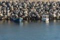 Small boats in MÃÂ¡arr harbour Gozo, Malta Royalty Free Stock Photo