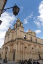 Exterior of St Paul`s Cathedral Mdina Malta Royalty Free Stock Photo