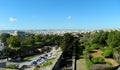 Malta, Il-Furjana, Argotti Botanic Gardens and Resource Centre, panorama of the city Royalty Free Stock Photo