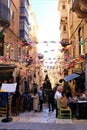 Malta - January 2023 - Narrow streets in Valetta Royalty Free Stock Photo