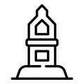 Malta lighthouse icon outline vector. European skyline Royalty Free Stock Photo