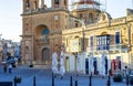 Malta Marsaxlokk Parish Church during the sunset