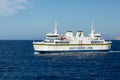 Malta - May 8, 2017: Ferry transports from Gozo Island to Malta.