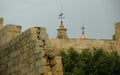 Malta, Mdina, fortifications of Mdina, walls, domes and weathercocks