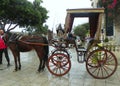 Malta, Mdina, fortifications of Mdina, walking carriage for tourists