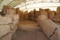 Malta megalitic temple archeological site Royalty Free Stock Photo