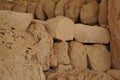 Malta megalitic temple archeological site Royalty Free Stock Photo