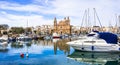 Malta - Msida cathedral and marina