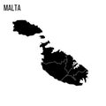 Malta political map of administrative divisions