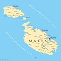 Malta Political Map